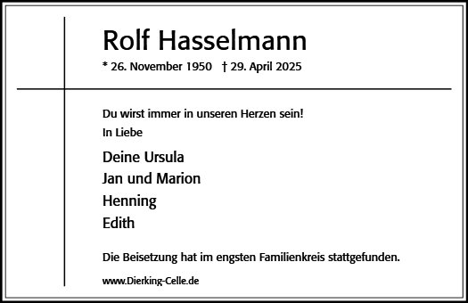 Rolf Hasselmann