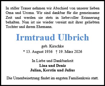 Irmtraud Ulbrich