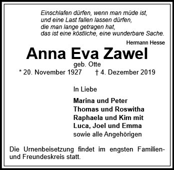 Anna Eva Zawel