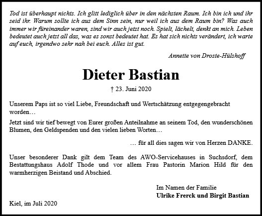 Dieter Bastian