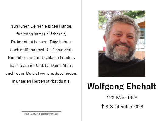 Wolfgang Ehehalt