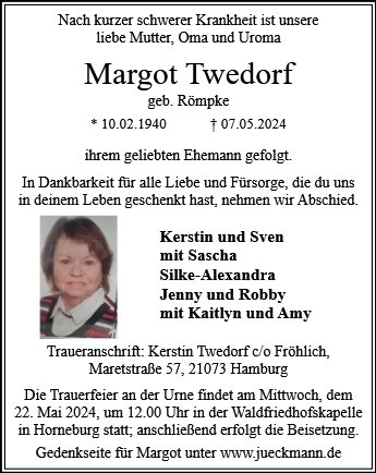 Margot Irene Twedorf