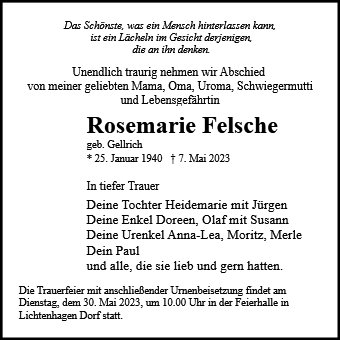 Rosemarie Felsche