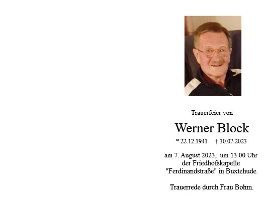 Werner Wilhelm Block