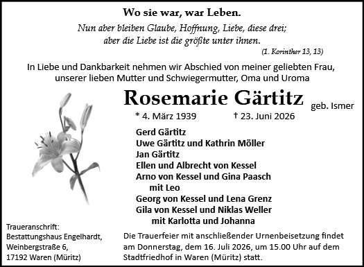 Rosemarie Gärtitz