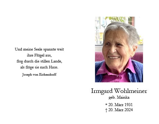 Irmgard Wohlmeiner