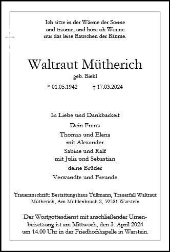 Waltraut Mütherich