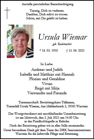 Ursula Wiemar