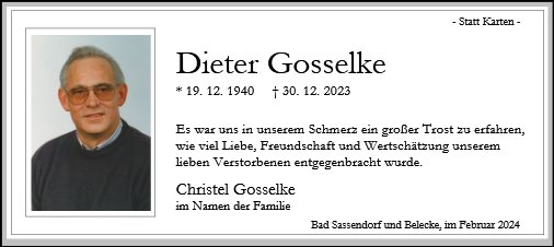 Dieter Gosselke