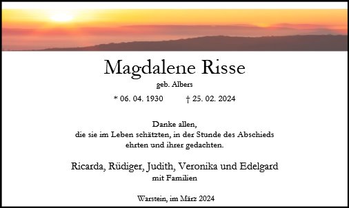 Magdalene Risse