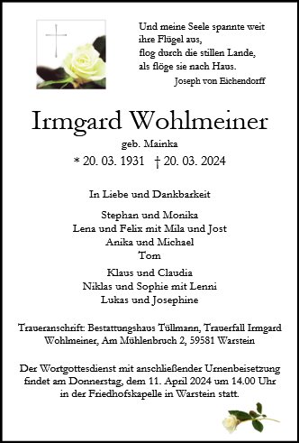 Irmgard Wohlmeiner