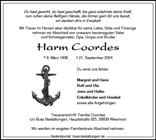 Harm Coordes