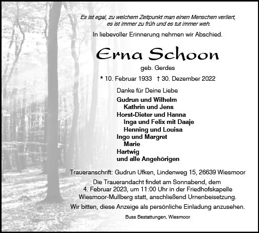 Erna Schoon
