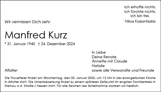 Manfred Kurz