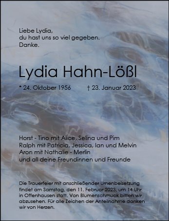 Lydia Hahn-Lößl