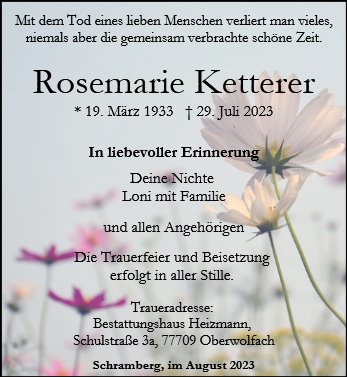 Rosemarie Ketterer