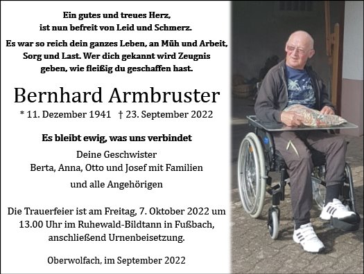 Bernhard Armbruster