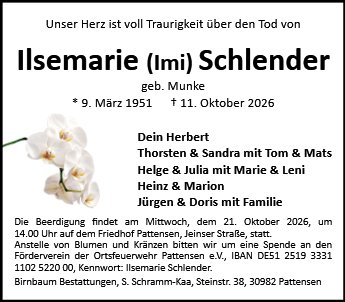 Ilsemarie Schlender 