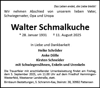 Walter Schmalkuche