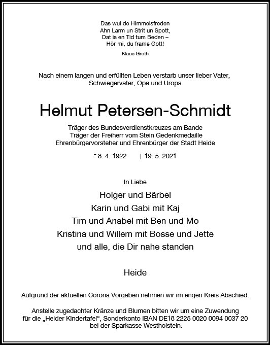 Helmut Petersen-Schmidt