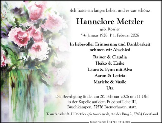 Hannelore Metzler