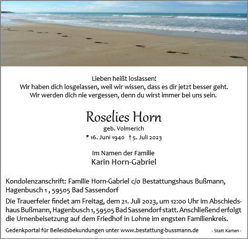 Roselies Horn 