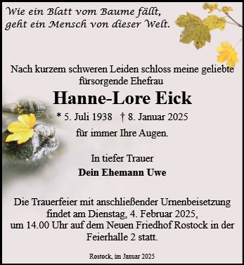 Hanne-Lore Eick