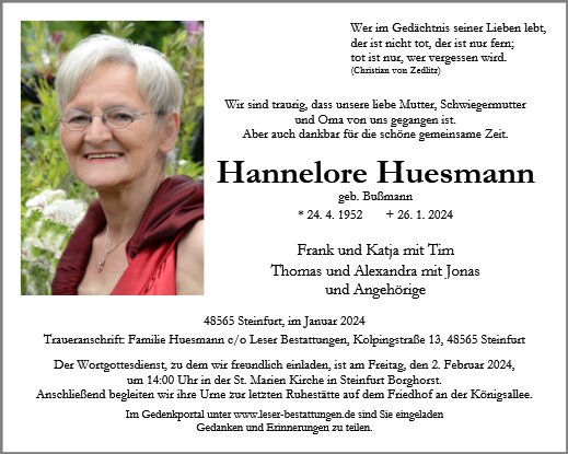 Hannelore Huesmann