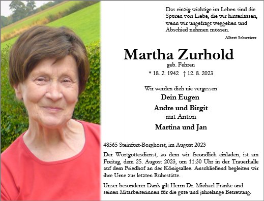 Martha Zurhold 