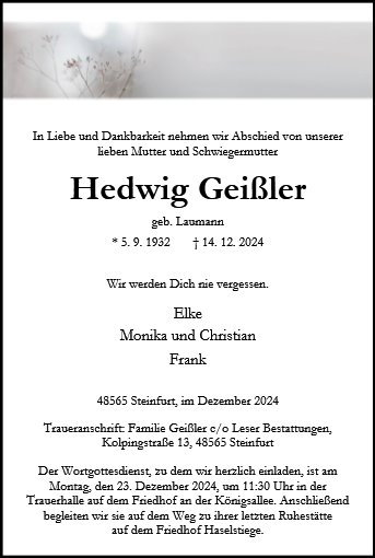 Hedwig Geißler