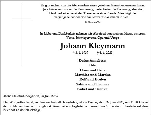Johann Kleymann