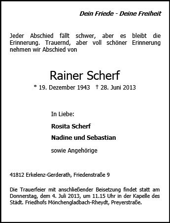 Rainer Otto Scherf