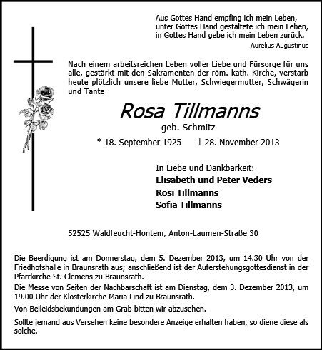 Rosa Tillmanns