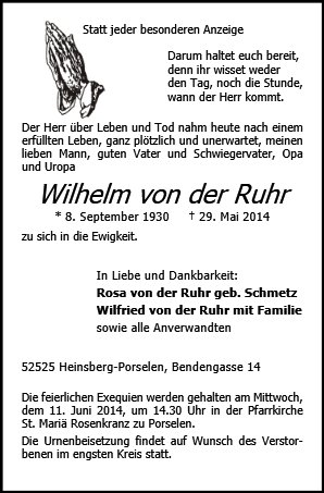 Wilhelm von der Ruhr
