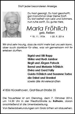 Maria Fröhlich