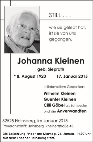 Johanna Kleinen