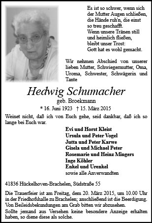 Hedwig Schumacher