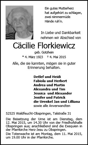 Cäcilie Florkiewicz