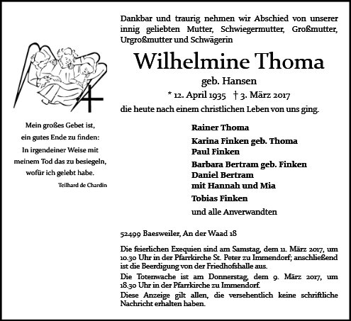 Wilhelmine Thoma