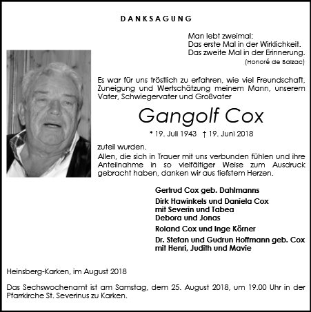 Gangolf Cox