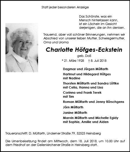 Charlotte Höfges-Eckstein