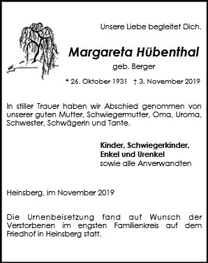 Margareta Hübenthal