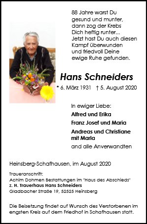 Hans Schneiders