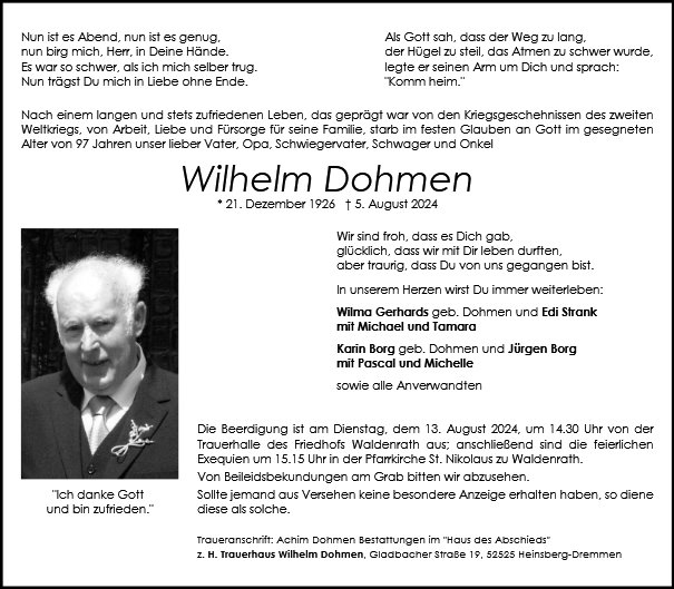 Wilhelm Dohmen