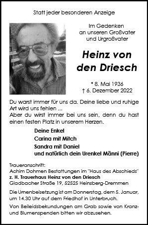 Heinz von den Driesch