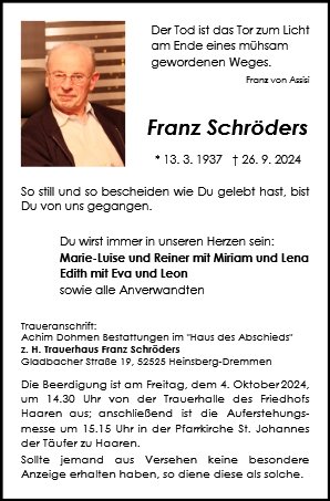 Franz Schröders