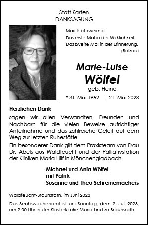 Marie-Luise Wölfel