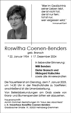 Roswitha Coenen-Benders