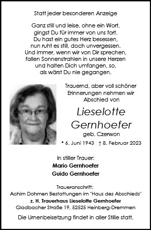 Lieselotte Gernhoefer
