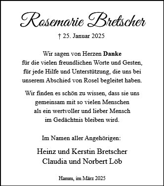 Rosemarie Bretscher